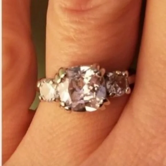 Sparkly Cushion Statement Ring size 6 NIB Megan M - Picture 4 of 9